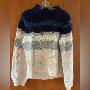 Point Sur Pointelle Knit Crewneck Sweater - Med